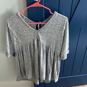 Pink Lily Heather Gray Blouse